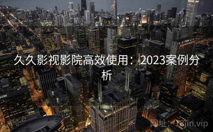 久久影视影院高效使用:2023案例分析