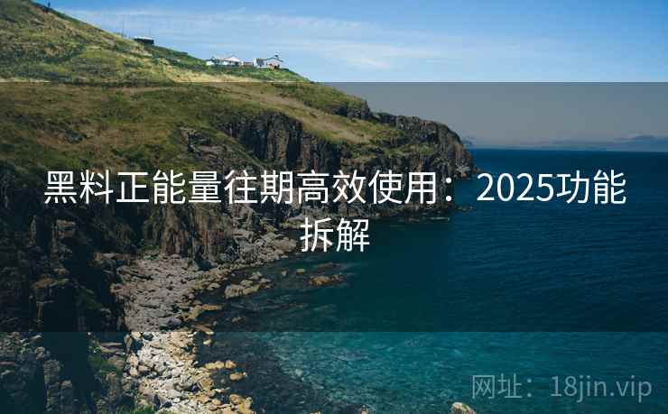 黑料正能量往期高效使用：2025功能拆解