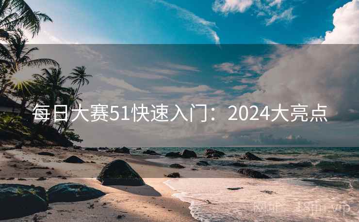 每日大赛51快速入门：2024大亮点