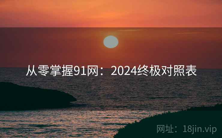从零掌握91网:2024终极对照表